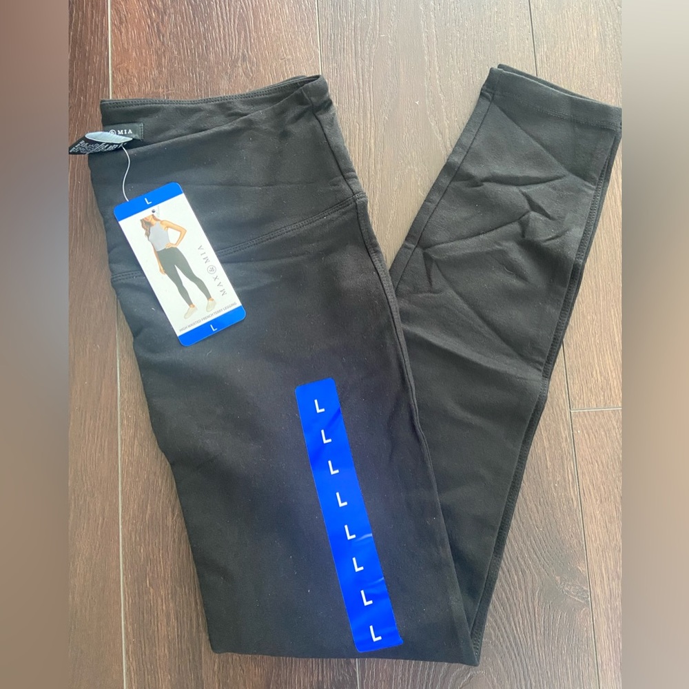 Max & Mia Large High Waisted French Terry Legging